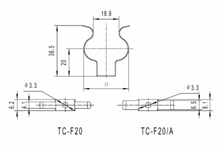 Compact fluorescent lamp metal bracket Dimension