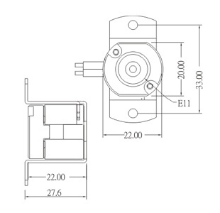 E11 ceramic halogen light bulb socket base dimension