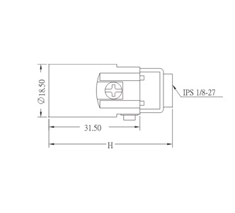 E12 Phenolic Candelabra Lamp holder Edison Screw Base Drawing