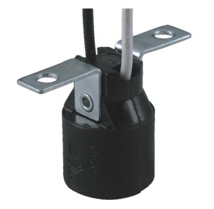 E17 Phenolic Lamp holder base with bracket GE-317-1
