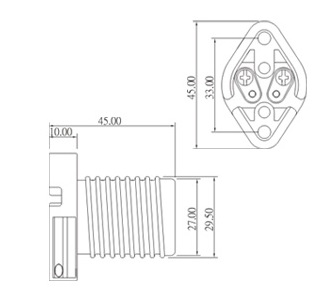 E17 ceramic halogen lamp holder socket base L026 diagram
