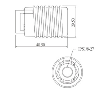 E17 ceramic halogen lamp holder socket base with bracket dimension