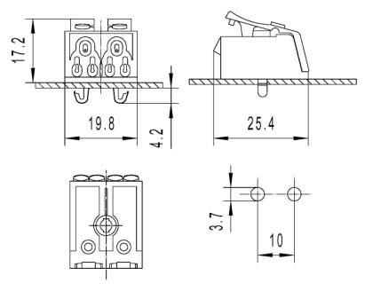 Fush wire Wiring Connectors 2 poles terminal blocks diagram