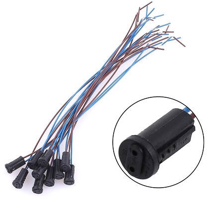 G4 plastic Bi-pin socket base MR11 lamp holder black