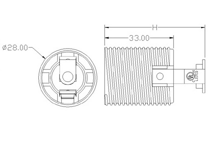 GE-517 Lamp Socket E17 Bulb Base dimension