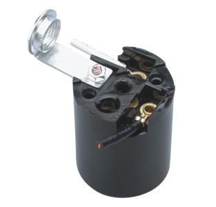 GE-6002L E26 Phenolic Lamp holder sockets with L bracket