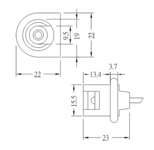 GL-300 Ceramic lamp holder socket base dimension