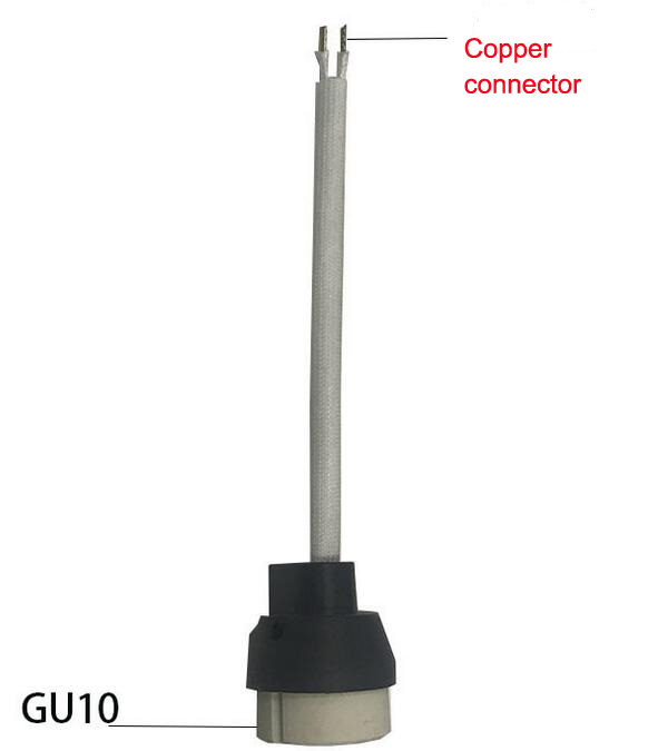 GU10 porcelain lamp socket without the connection box terminal block