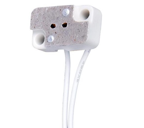 GX5.3 ceramic lamp holder socket base with 4.5mm hole fixings