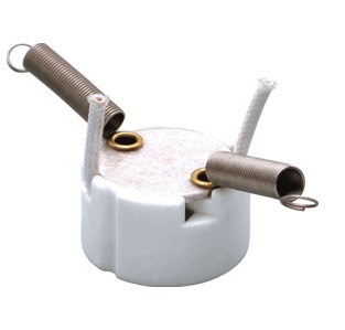GZ10 Ceramic lamp holder base with spring