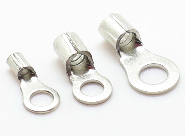 Non-insulated RNB size copper ring terminals