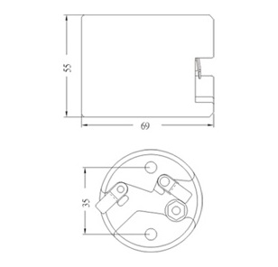 Push-in ternimal mogul porcelain lamp holders E39 diagram