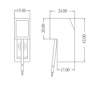 R7S porcelain lamp socket base MODEL-A dimension