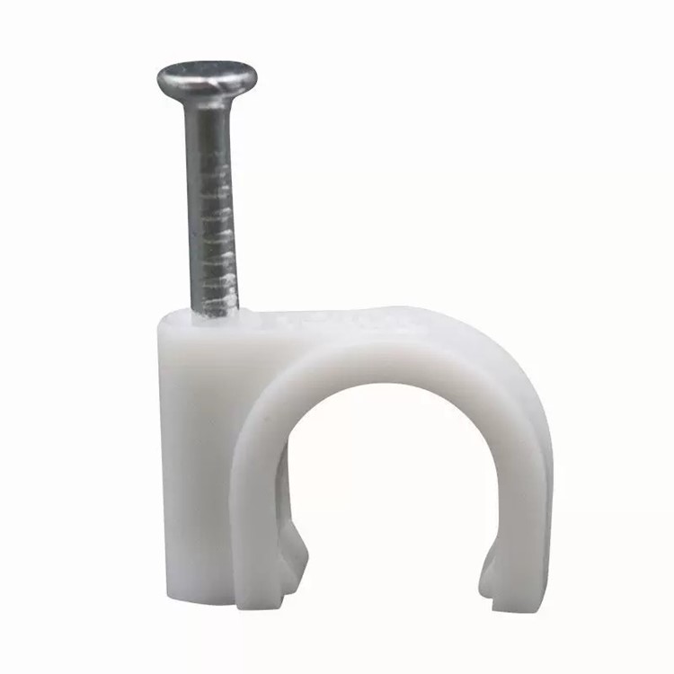 Round Cable Wire Clips 6mm Wire Cord Tie Holder Single Coaxial Nail Clamps
